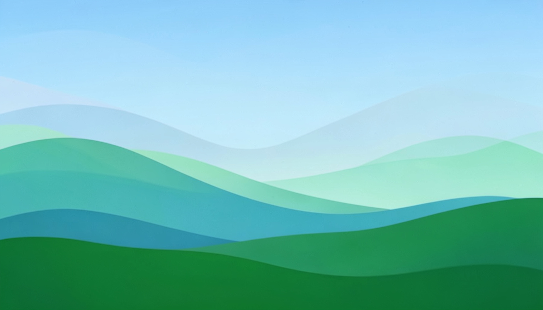 Abstract composition of layered green and blue gradients suggesting fertile fields meeting sky, with soft organic transitions and a calm, scholarly atmosphere.