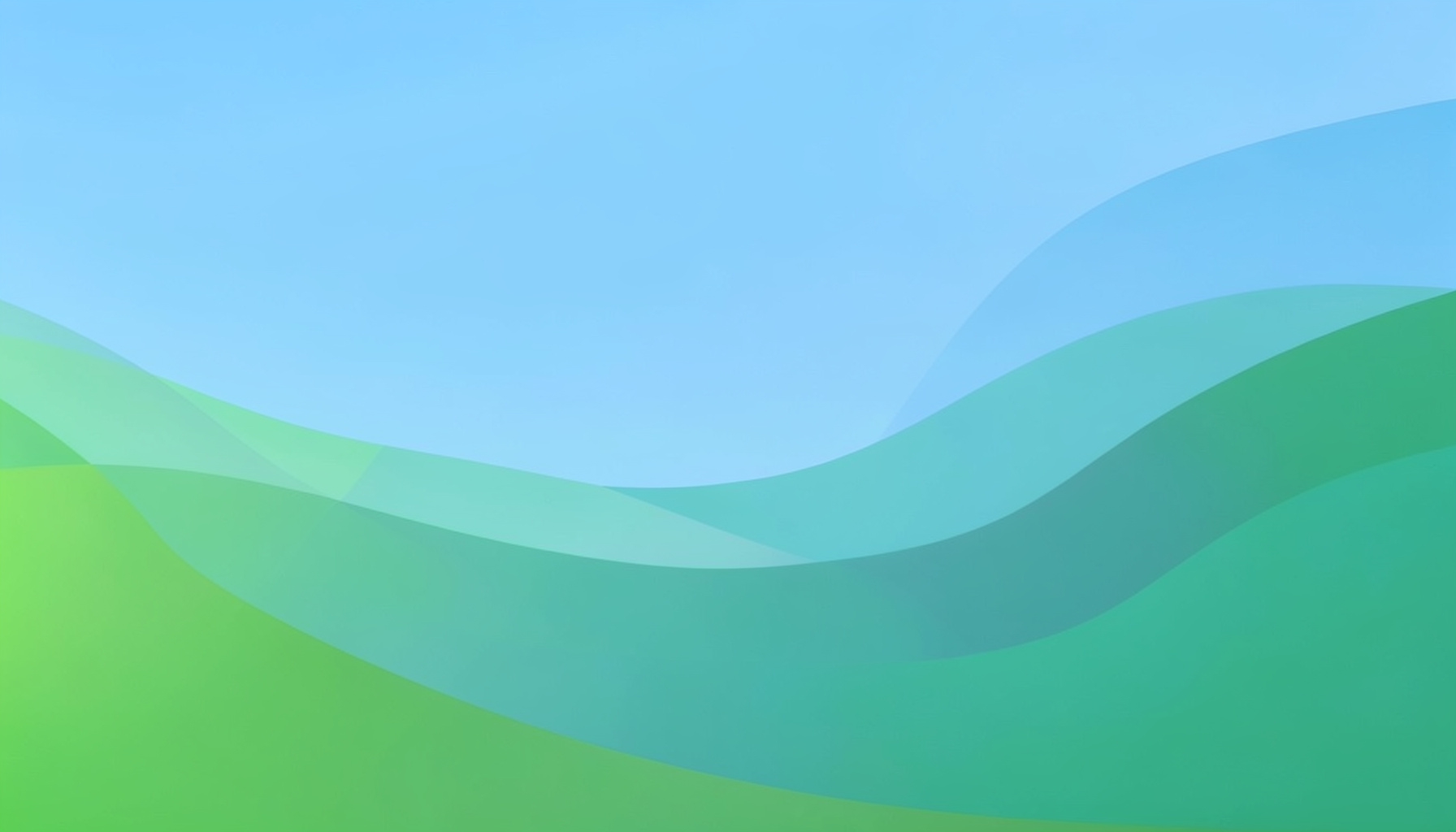 Abstract composition of layered green and blue gradients suggesting fields, sky, and collaborative growth